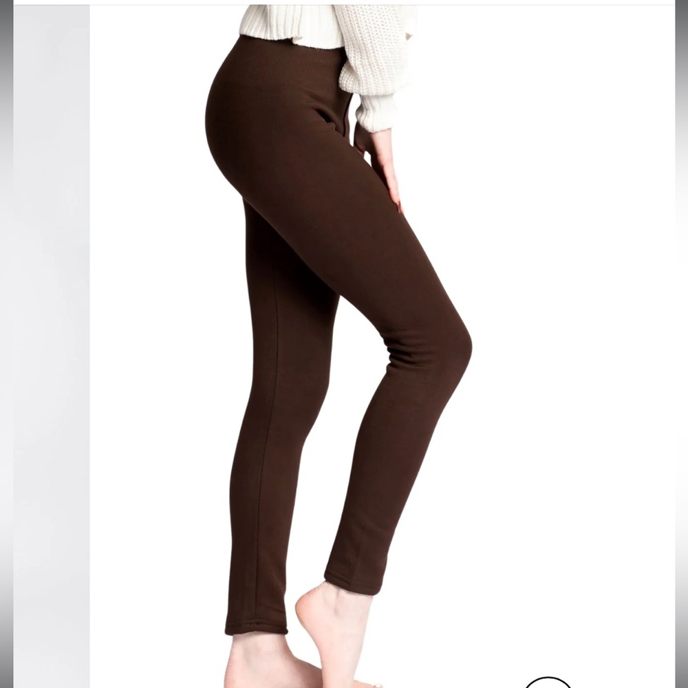 Women's Brown(tan/cream colored) lined  Leggings